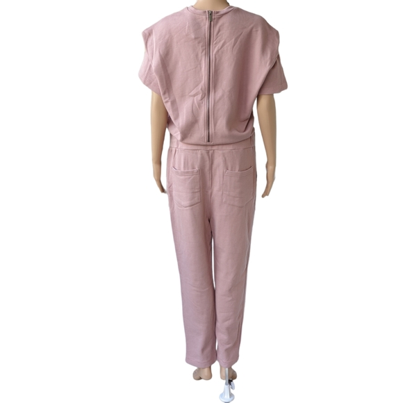 🆕PISTOLA Clarisse French Terry Shoulder Pleat Jumpsuit-S - Picture 7 of 13